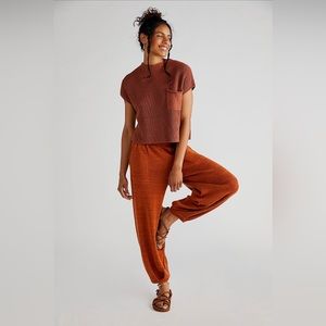 Free people harem pants, rust red, size S, NWOT